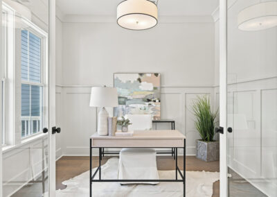 Interior staged home office of 1167 Guerins Bridge in Awendaw, SC by Grantham Homes