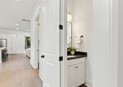 Interior staged entryway of 1167 Guerins Bridge in Awendaw, SC by Grantham Homes
