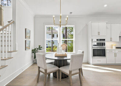 Interior staged dining room of 1167 Guerins Bridge in Awendaw, SC by Grantham Homes