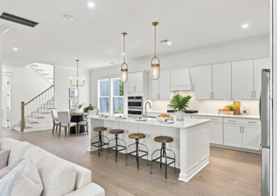Interior staged kitchen of 1167 Guerins Bridge in Awendaw, SC by Grantham Homes