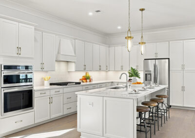 Interior staged kitchen of 1167 Guerins Bridge in Awendaw, SC by Grantham Homes