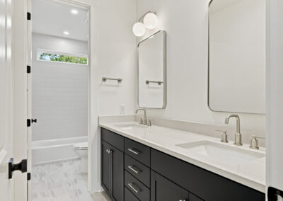 Interior second story bathroom of 1167 Guerins Bridge in Awendaw, SC by Grantham Homes