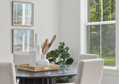 Closeup detail of dining room at 1167 Guerins Bridge in Awendaw, SC by Grantham Homes
