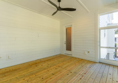 Rear porch of 1129 Hamlin Road in Mount Pleasant, SC by Grantham Homes