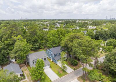 Aerial photo of 719 Eagle Street in Mount Pleasant, SC by Grantham Homes